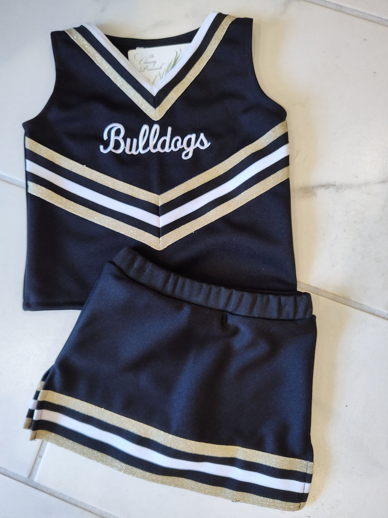 Cheerleader Uniform with Bloomers/Shorts - Bulldogs 6 Cheerleader Uniform with Bloomers/Shorts - Bulldogs 6