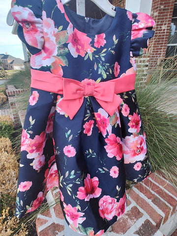 Navy & Coral Dress
