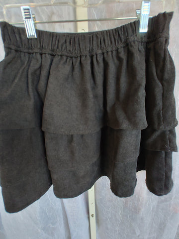 Light Weight Tiered Corduroy Skirt - Olive