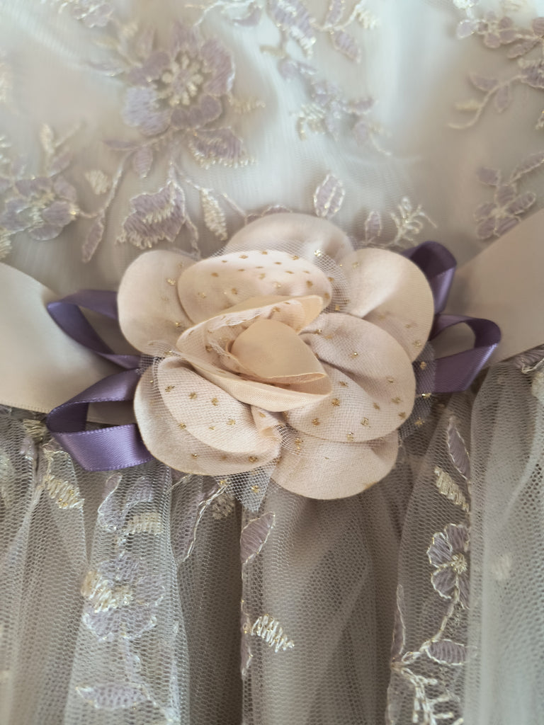 Floral Embroidered Ballerina Dress | Bonnie Jean B2-11538-DV The Classy Peacock Floral Embroidered Ballerina Dress | Bonnie Jean B2-11538-DV The Classy Peacock