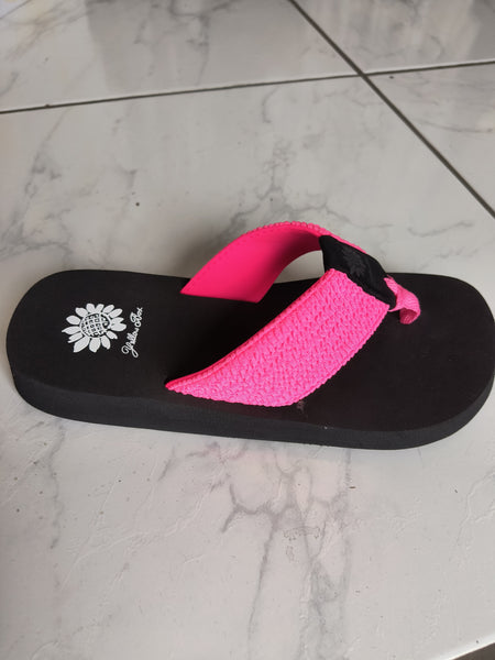 Frizzle Neon Pink Flip Flop Sandal | Yellowbox