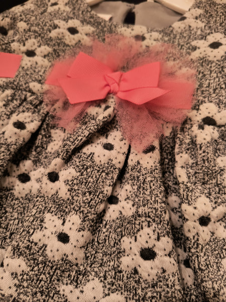 Infant Girls Gray Floral Top With Leggings | Bonnie Baby