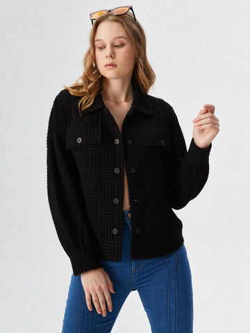 Textured Light Weight Light Shacket