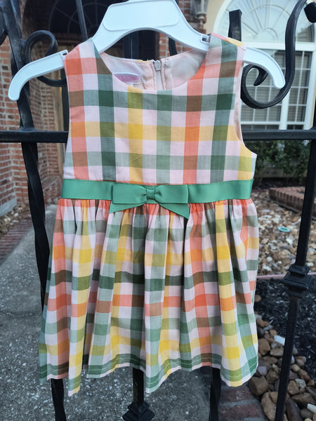 Pumpkin Sweater and Plaid Dress | Bonnie Baby