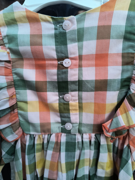 Smocked Plaid Pumpkin Dress | Bonnie Jean