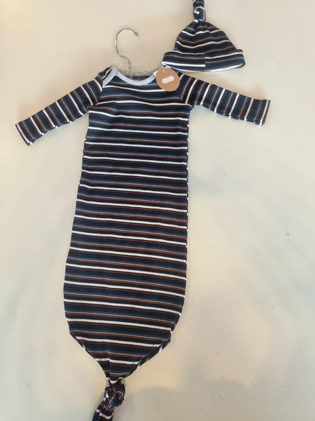 Blue Stripe Take Me Home Basic | Mud Pie