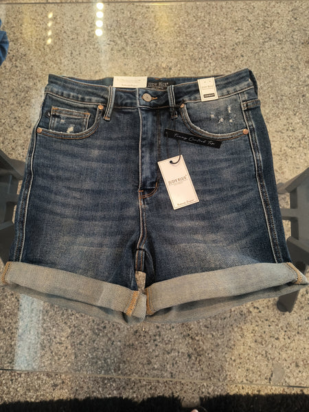 Tummy Control Top Denim Shorts | Judy Blue