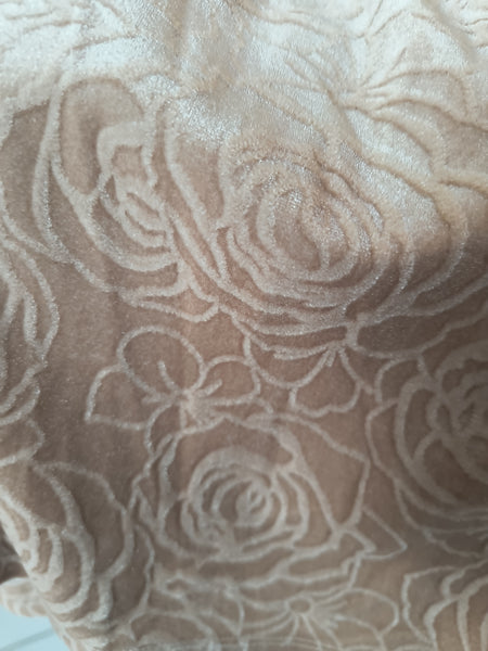 Beige Velvet Infant Dress | Bonnie Baby