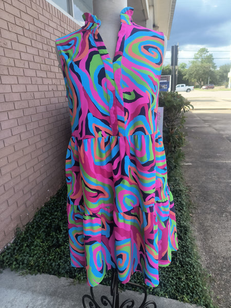 Bright colored stretch dress