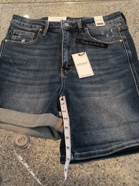 Tummy Control Top Denim Shorts | Judy Blue