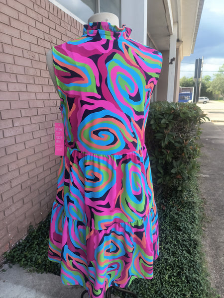 Bright colored stretch dress
