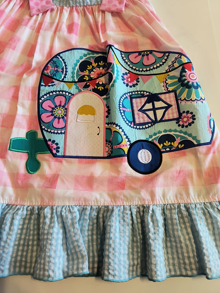 Happy Camper Appliqued Dress | Millie Jay