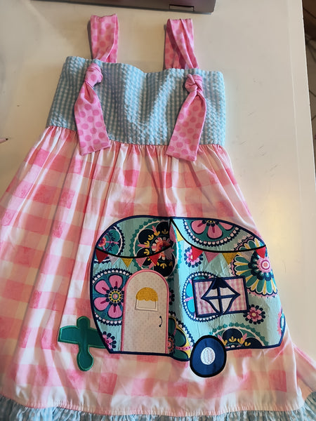 Happy Camper Appliqued Dress | Millie Jay