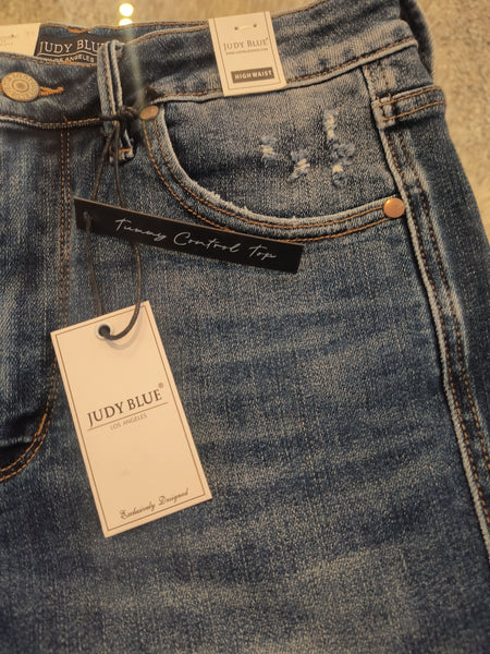 Tummy Control Top Denim Shorts | Judy Blue