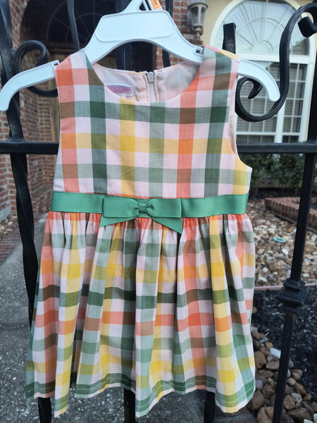 Pumpkin Sweater and Plaid Dress | Bonnie Baby