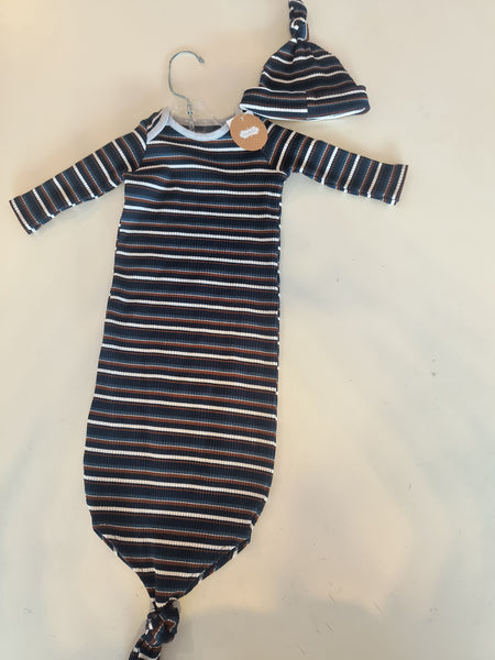 Blue Stripe Take Me Home Basic | Mud Pie