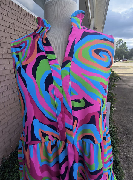 Bright colored stretch dress