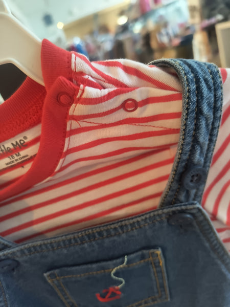 Sail with Me Denim Shortall & Stripe Shirt