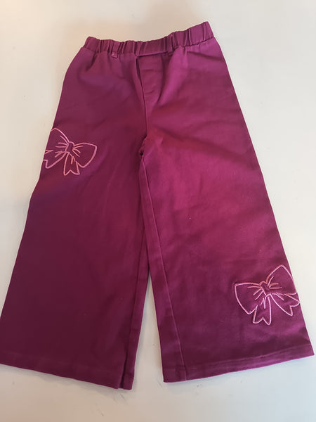 Burgandy Wide Leg Pant Set | Bonnie Jean