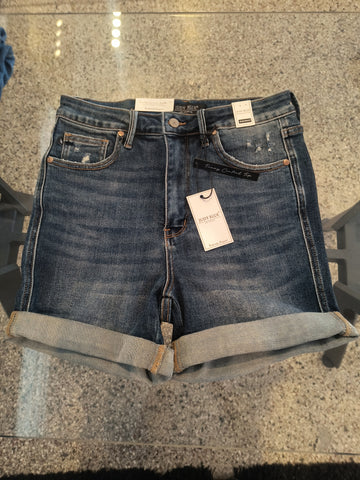 Tummy Control Top Denim Shorts | Judy Blue