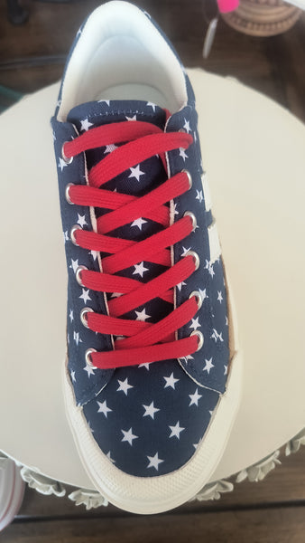Red White and Blue Sneakers | Hey Girl by Corkys