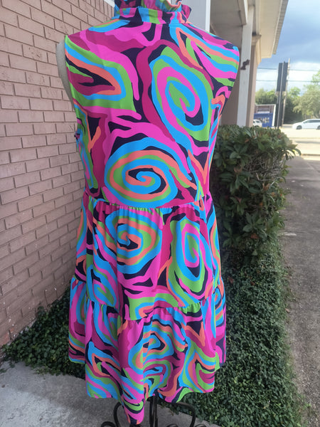 Bright colored stretch dress