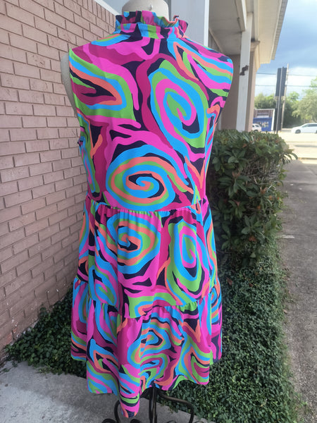 Bright colored stretch dress