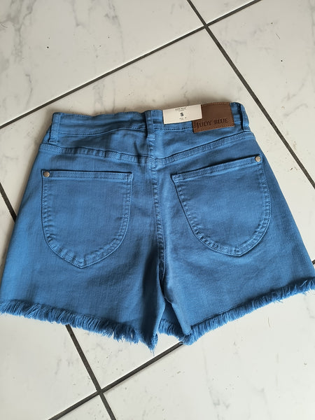 Sky Blue Frayed Hem Shorts | Judy Blue