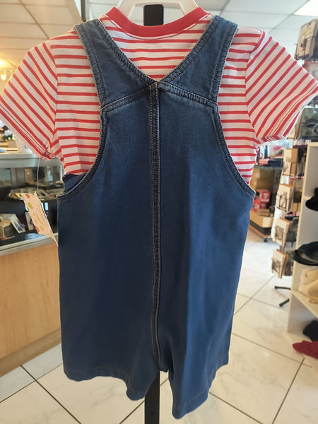 Sail with Me Denim Shortall & Stripe Shirt
