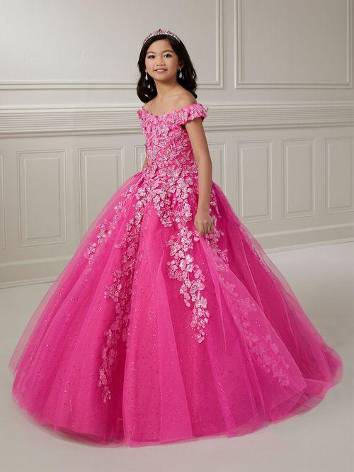 Butterfly Applique Ballgown | Tiffany 13724