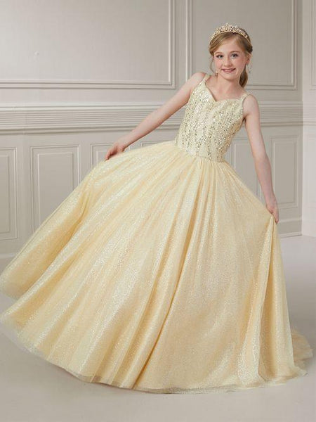Detachable sheer sleeve-cape Ballgown | Tiffany 13728