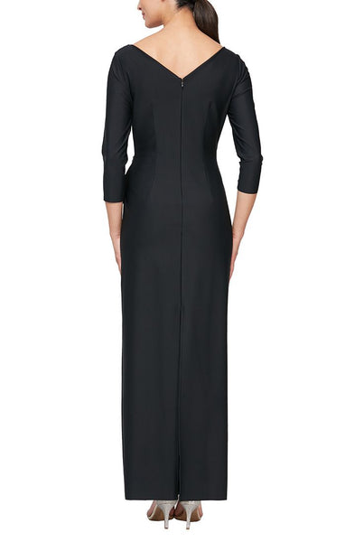 Long Black Fitted Sheath Formal Dress | Alex Evenings