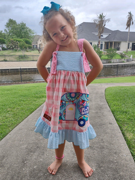 Happy Camper Appliqued Dress | Millie Jay