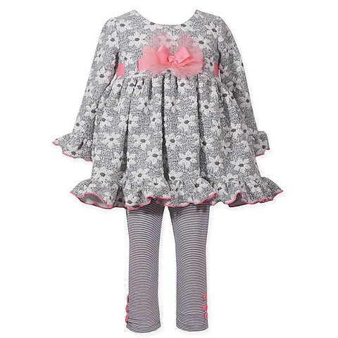 Bonnie Baby Gray & Pink 2Pc Set