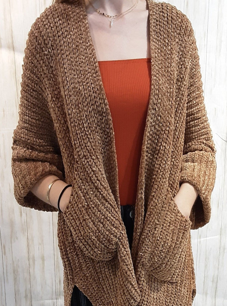 Cable Knit Slouch Cardigan