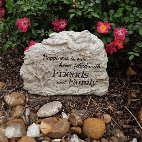 Happiness is...Friends and Family -Garden Statuary