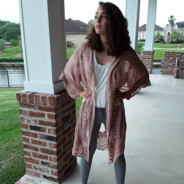 Sheer & Lace Cardigan - Perfect for Layering