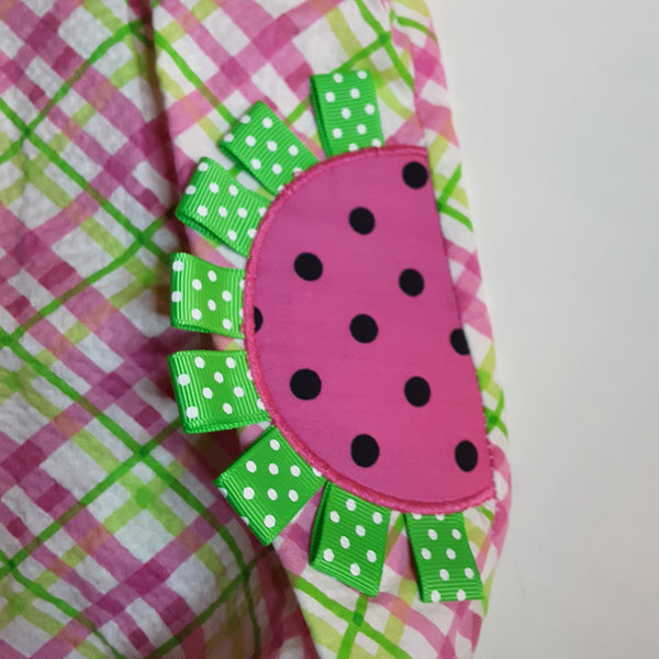 Plaid Seersucker  Watermelon  Bubble Suit | Bonnie Baby