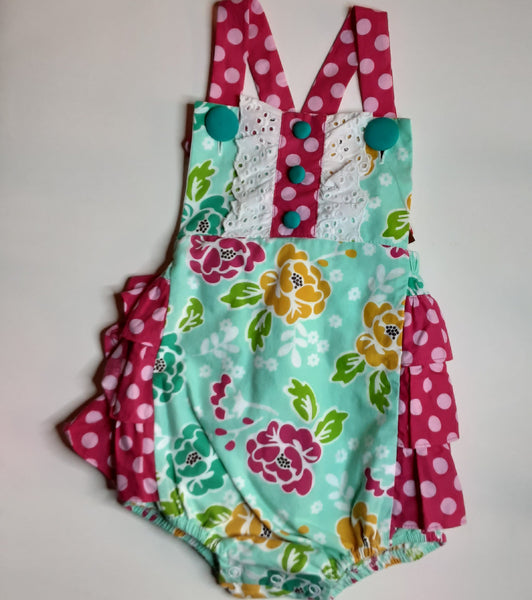 Floral & Dotted One Piece Bubble Suit | Millie Jay