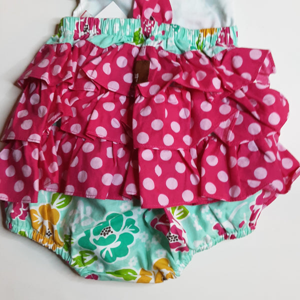 Floral & Dotted One Piece Bubble Suit | Millie Jay