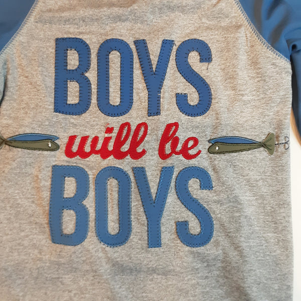 Boys Will Be Boys UPF50 Rash Guard Swim Shirt | Mud Pie