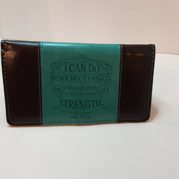 Teal Checkbook Cover