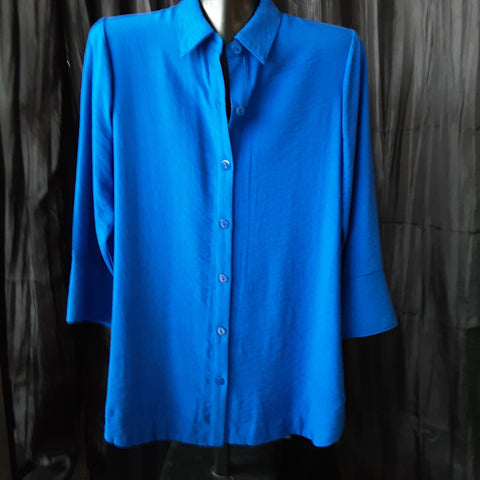 Button Down Tunic Blouse with Button Back Details