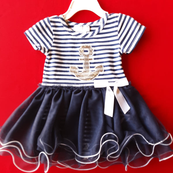 Anchor Stripe Onsie Dress