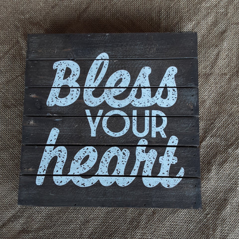Bless Your Heart Wood Decor