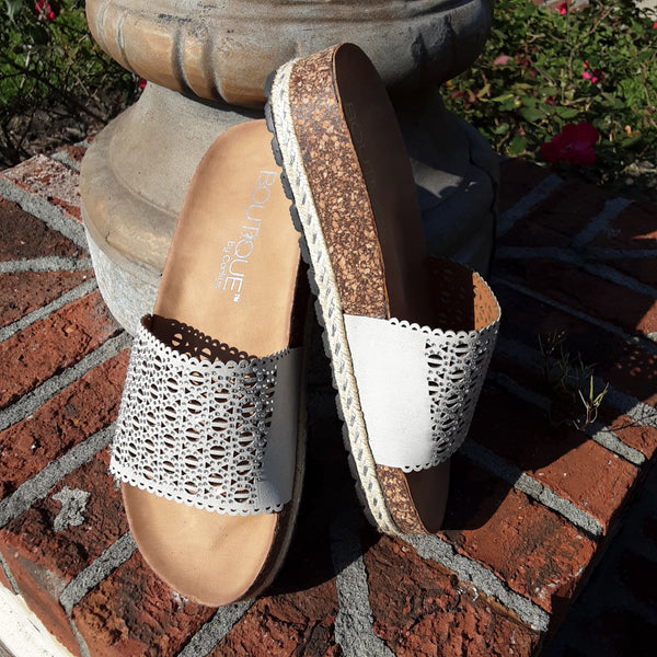 Laser Cut Slides with glitz | Boutique by Corkys - Elm