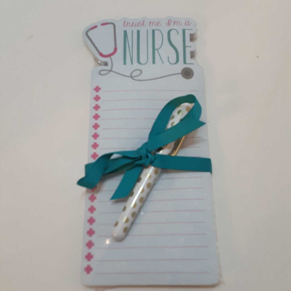 Notepad and Pen Gift Set "Trust Me, I'm a Nurse"