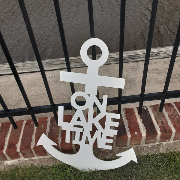 On Lake Time Anchor Decor