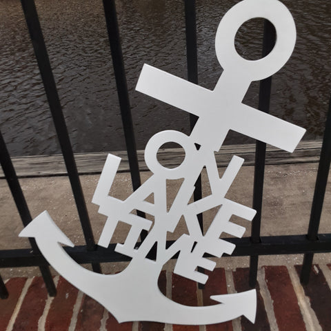 On Lake Time Anchor Decor
