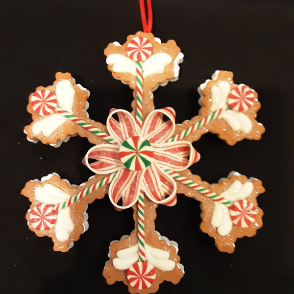 Gingerbread Snowflake Ornament